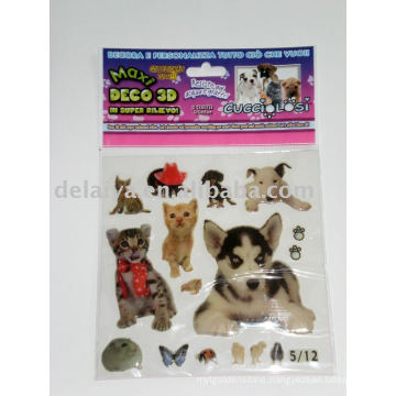 Dogs and Cats epoxy sticker